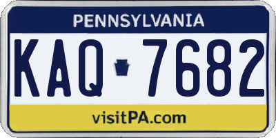 PA license plate KAQ7682
