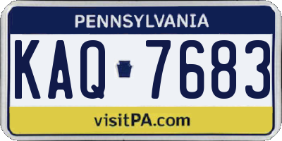 PA license plate KAQ7683