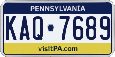PA license plate KAQ7689