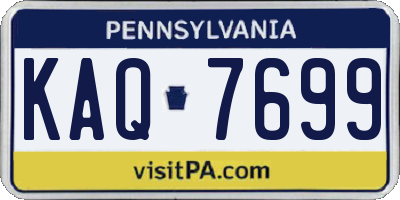 PA license plate KAQ7699