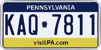 PA license plate KAQ7811