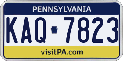 PA license plate KAQ7823