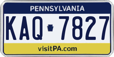 PA license plate KAQ7827