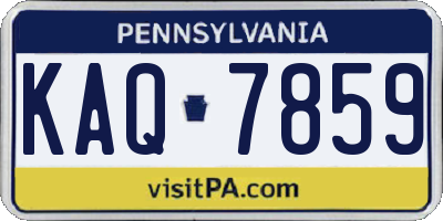 PA license plate KAQ7859