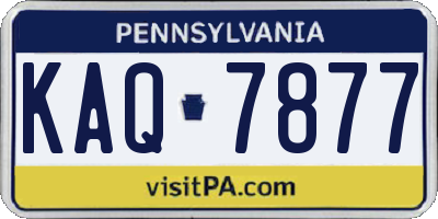 PA license plate KAQ7877