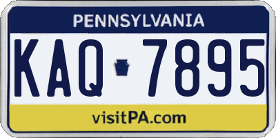 PA license plate KAQ7895
