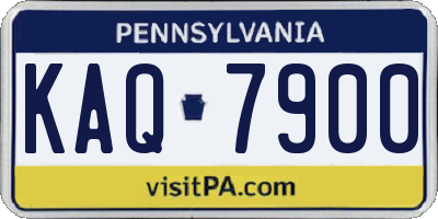 PA license plate KAQ7900