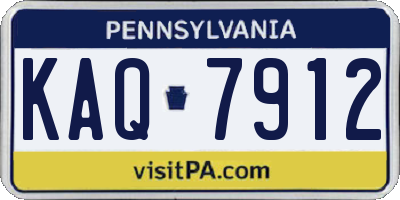 PA license plate KAQ7912