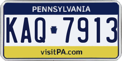 PA license plate KAQ7913