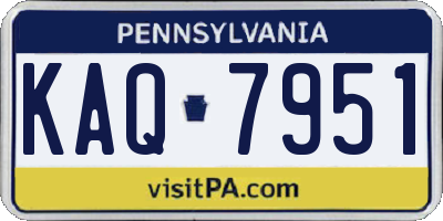 PA license plate KAQ7951