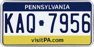 PA license plate KAQ7956