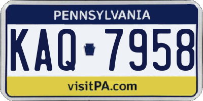PA license plate KAQ7958