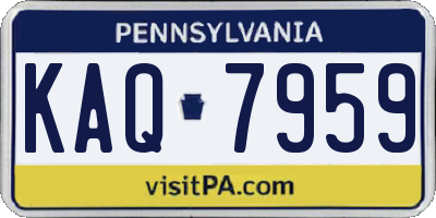 PA license plate KAQ7959