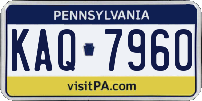 PA license plate KAQ7960