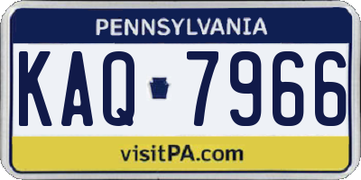 PA license plate KAQ7966