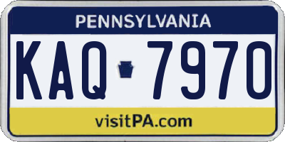 PA license plate KAQ7970