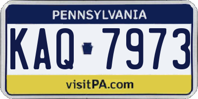PA license plate KAQ7973
