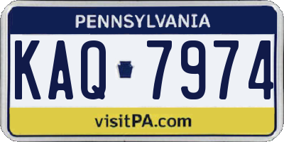 PA license plate KAQ7974