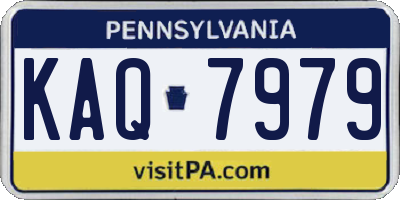 PA license plate KAQ7979