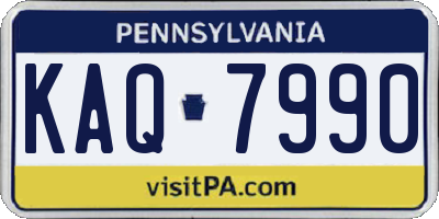 PA license plate KAQ7990