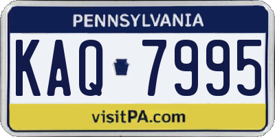 PA license plate KAQ7995