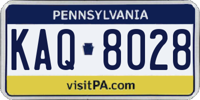 PA license plate KAQ8028