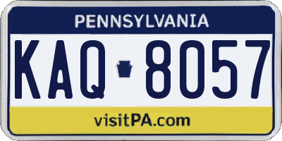 PA license plate KAQ8057
