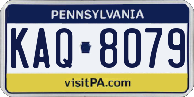 PA license plate KAQ8079