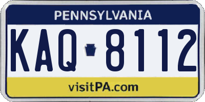 PA license plate KAQ8112