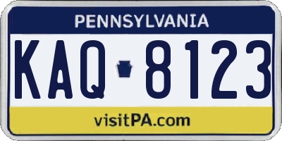 PA license plate KAQ8123