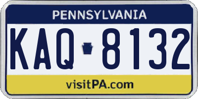 PA license plate KAQ8132