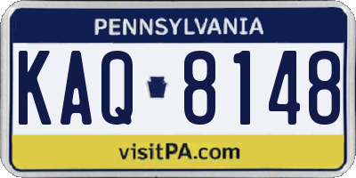 PA license plate KAQ8148