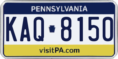 PA license plate KAQ8150