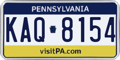 PA license plate KAQ8154