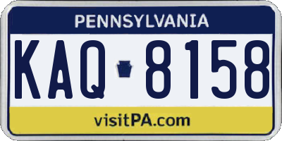 PA license plate KAQ8158