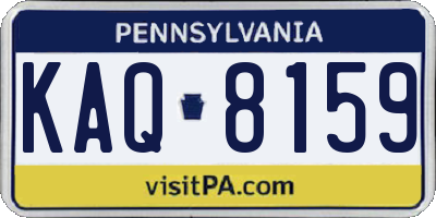 PA license plate KAQ8159