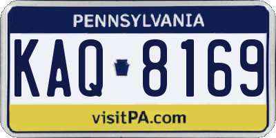 PA license plate KAQ8169