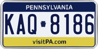 PA license plate KAQ8186