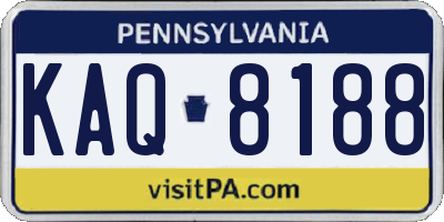 PA license plate KAQ8188