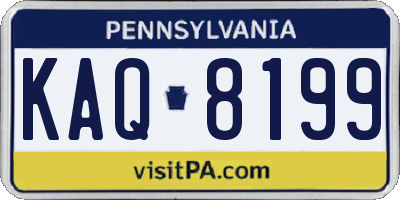 PA license plate KAQ8199