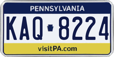 PA license plate KAQ8224