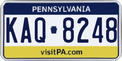 PA license plate KAQ8248