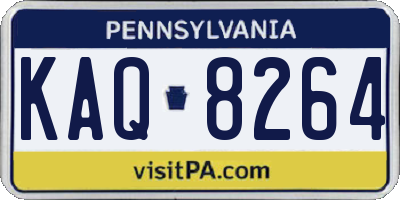PA license plate KAQ8264