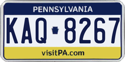 PA license plate KAQ8267
