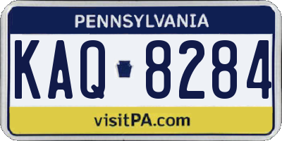 PA license plate KAQ8284