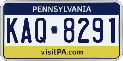 PA license plate KAQ8291