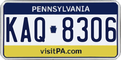 PA license plate KAQ8306