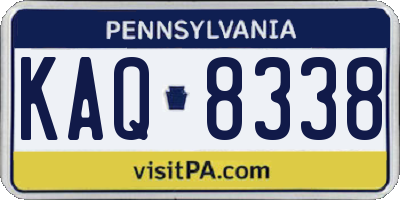 PA license plate KAQ8338