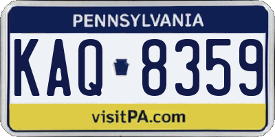 PA license plate KAQ8359