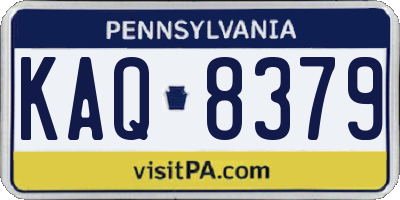 PA license plate KAQ8379